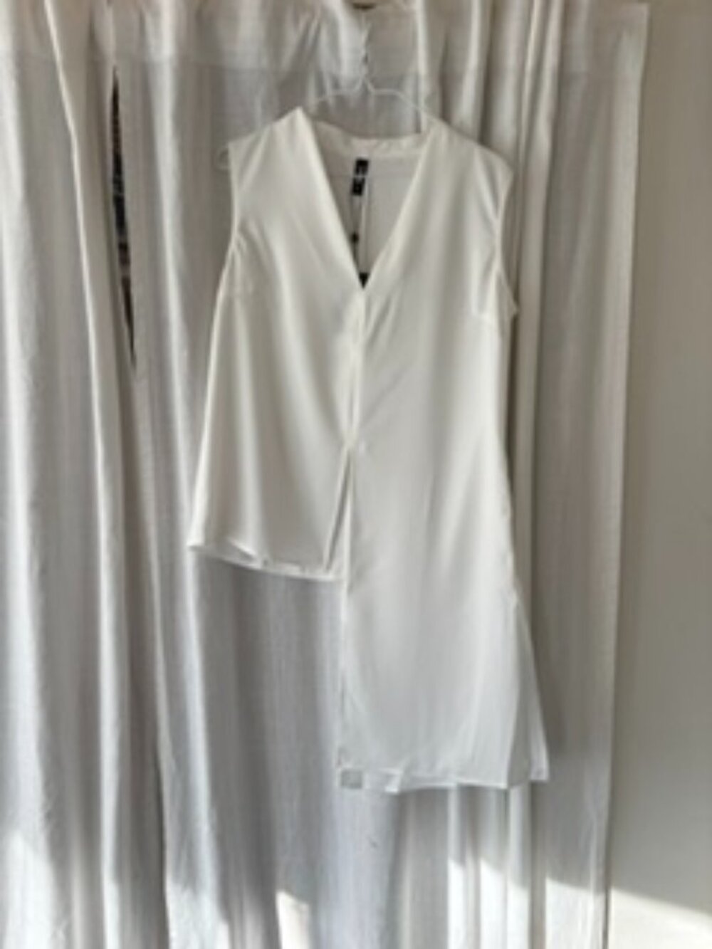 Asymmetrical White Sleeves Top